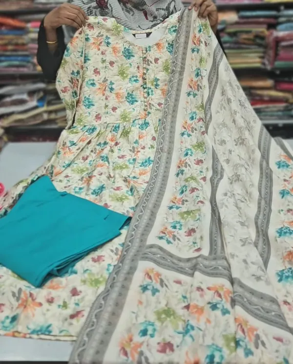 Nayra Cut Kurti with Bottom & Dupatta | TS1825